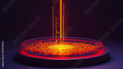 Wallpaper Mural Molten Lava Energy Core : A futuristic glowing lava-like energy source. Torontodigital.ca