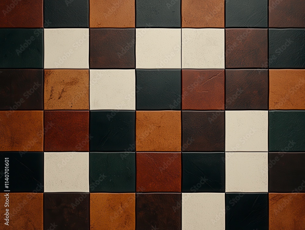 Checkered Leather Tile Pattern Design Background Texture Checkered Leather Tile Pattern Design Background Texture
