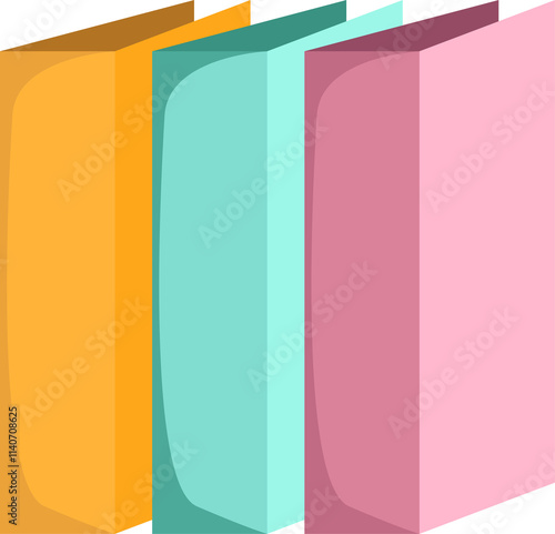set of colorful paper sheets