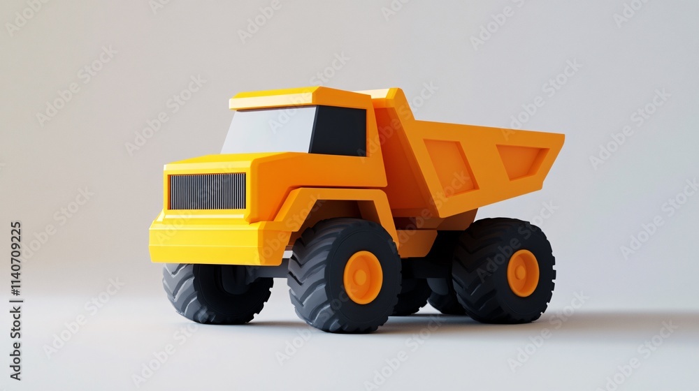 Yellow Dump Truck  D Render  Construction Vehicle Model