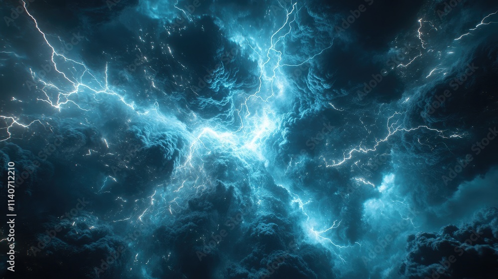 Electric lightning bolts cracking through a dark sky, intense blue and white glow, ultra HD, high-energy, 8K wallpaper Electric lightning bolts cracking through a dark sky, intense blue and white glow, ultra HD, high-energy, 8K wallpaper