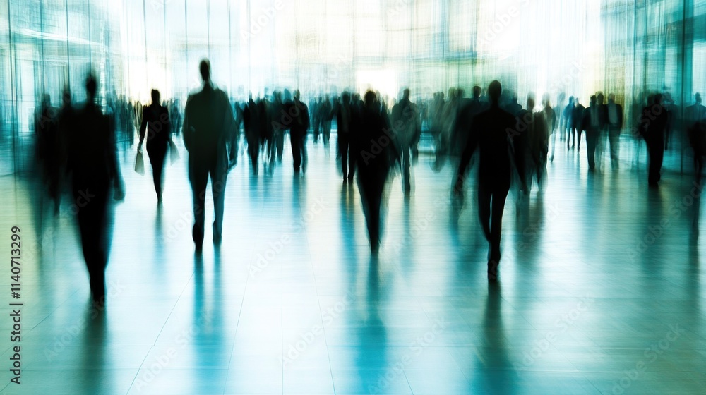 Blurred business people walking in the city Blurred business people walking in the city
