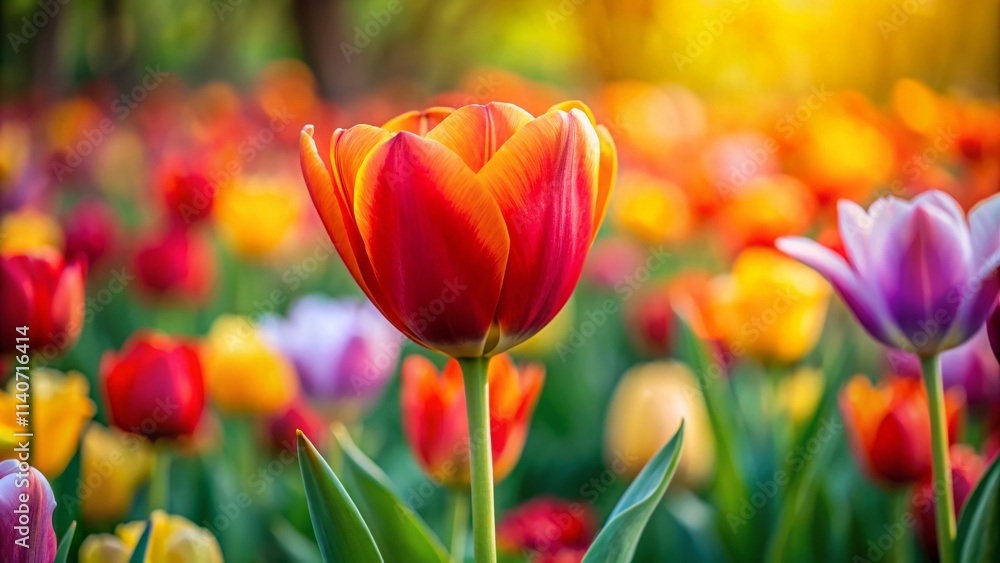 Stunning Tulip Spring Bloom Photography, Rule of Thirds Composition, Vibrant Flower Background Images Stunning Tulip Spring Bloom Photography, Rule of Thirds Composition, Vibrant Flower Background Images