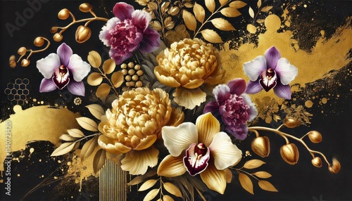 golden flowers  photo