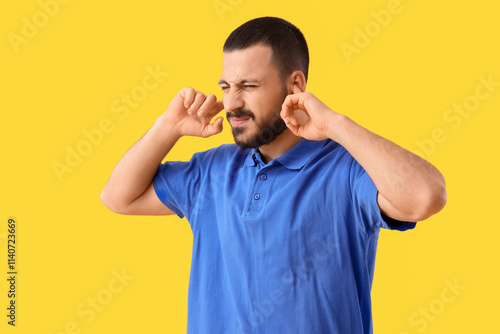 Young man with hearing prob...