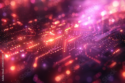 A computer chip with many small lights on it