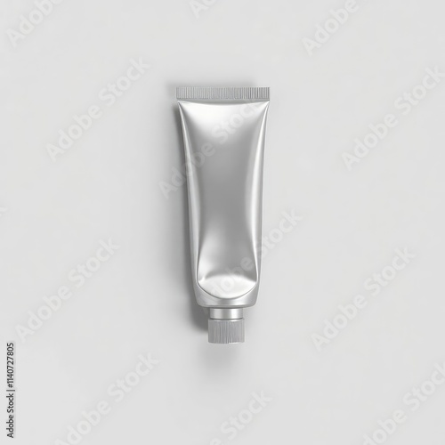 Minimalist Aluminum Cosmetic Tube Mockup