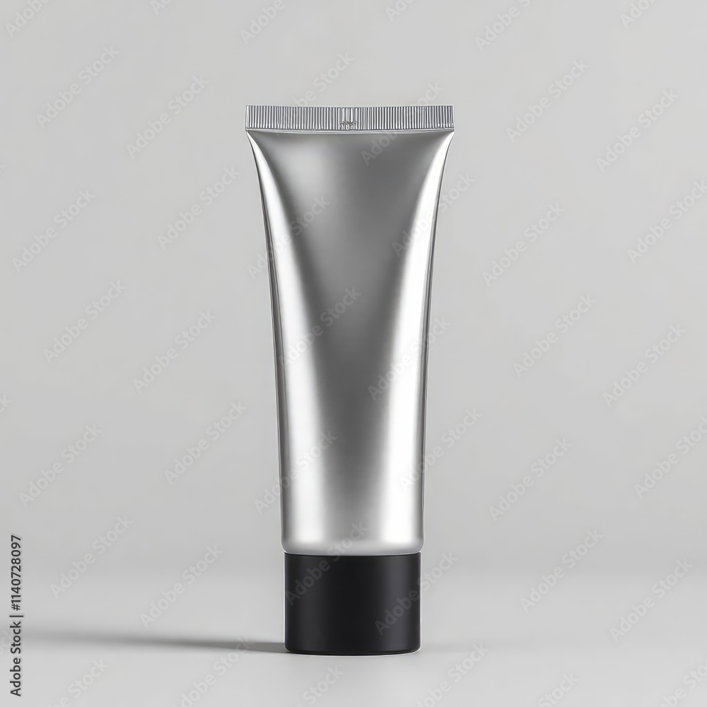 Minimalist Aluminum Cosmetic Tube Mockup Minimalist Aluminum Cosmetic Tube Mockup