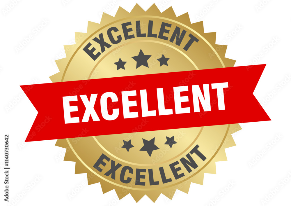 EXCELLENT label. sign isolated on transparent background EXCELLENT label. sign isolated on transparent background