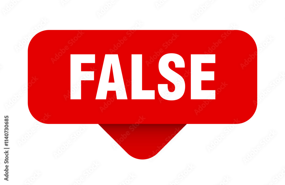 FALSE banner. sign isolated on transparent background FALSE banner. sign isolated on transparent background