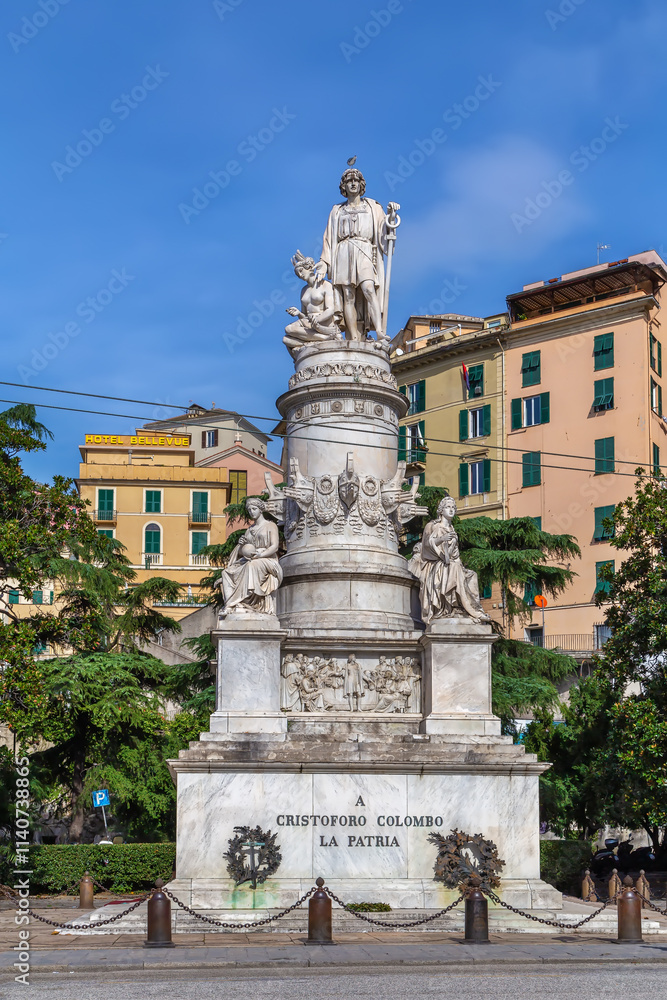 Monument to Christopher Columbus, Genoa, Italy Monument to Christopher Columbus, Genoa, Italy
