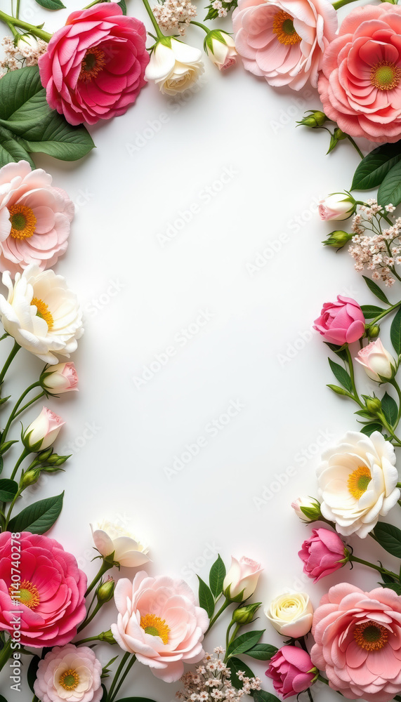 Charming arrangement of pink roses on a white background, perfect for heartfelt messages and banners. Charming arrangement of pink roses on a white background, perfect for heartfelt messages and banners.