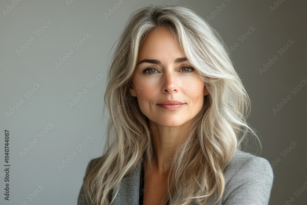 Artistic photo of a middle-aged businesswoman, emphasizing modern elegance and professional strength. Artistic photo of a middle-aged businesswoman, emphasizing modern elegance and professional strength.