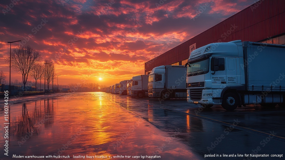 Trucks at Sunset Trucks at Sunset