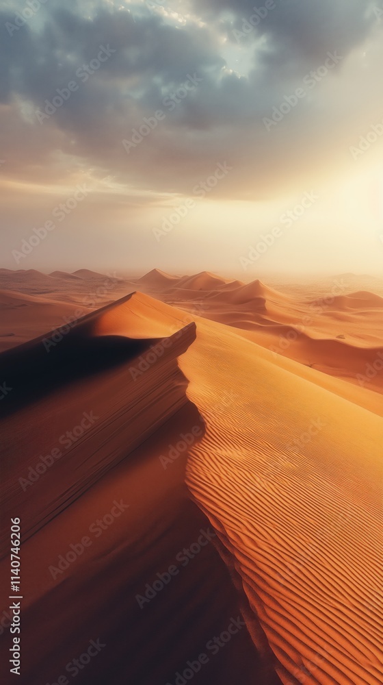 Fototapeta premium Sand Dunes at Sahara Desert Egypt.