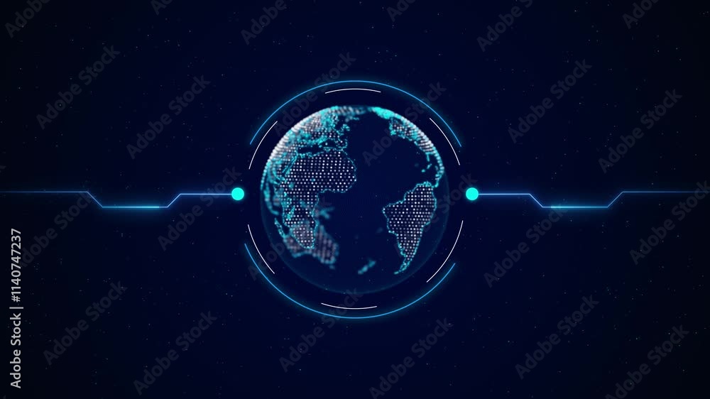 Worldwide Global business technology, digital connectivity, innovation, international business, global networking, data trade. future finance and technology education 4K 3D Technology Big data network