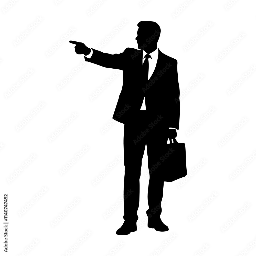 Business leadership silhouette Business leadership silhouette