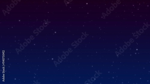 A mesmerizing night sky with a bright shooting star streaking across a field of twinkling stars. Seamless looping animation