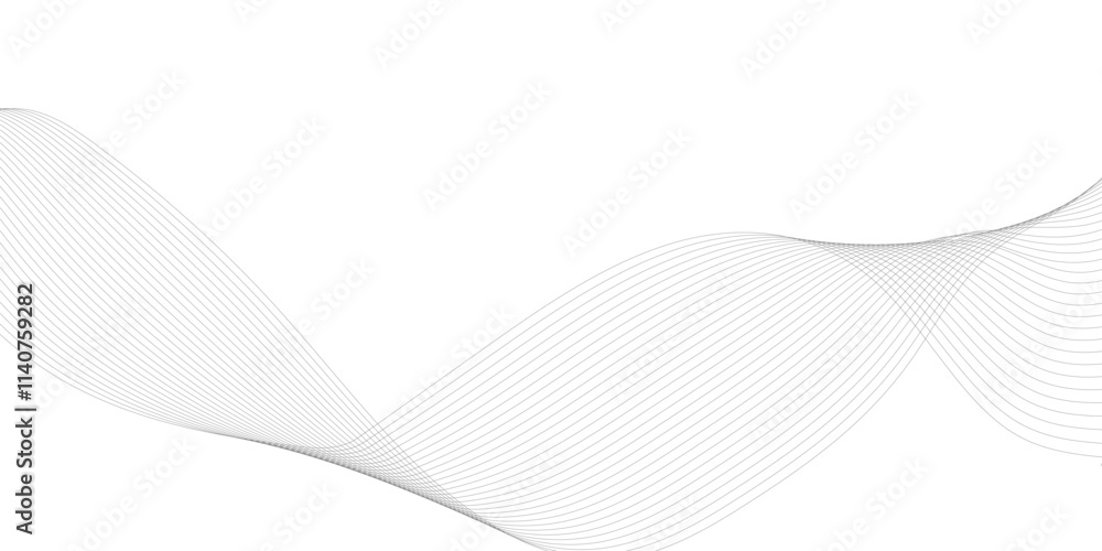 Abstract grey, white smooth element swoosh speed wave modern stream transparent background. Abstract wave line for banner, template, wallpaper background with wave design. Vector illustration Abstract grey, white smooth element swoosh speed wave modern stream transparent background. Abstract wave line for banner, template, wallpaper background with wave design. Vector illustration