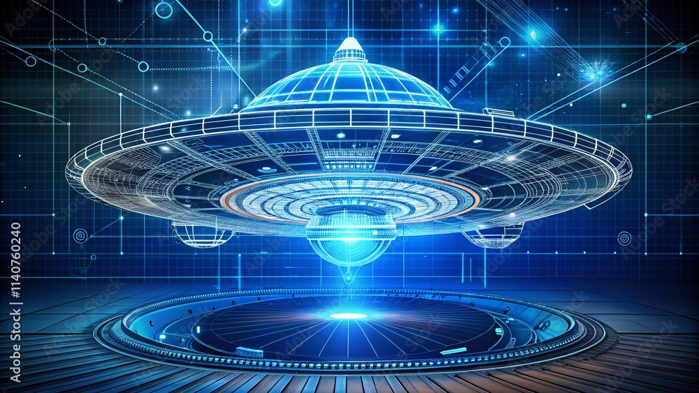 UFO Blueprint Design, Alien Spaceship Plans, Flying Saucer Schematic, Sci-Fi Technology, Extraterrestrial Craft, Advanced Aircraft Engineering UFO Blueprint Design, Alien Spaceship Plans, Flying Saucer Schematic, Sci-Fi Technology, Extraterrestrial Craft, Advanced Aircraft Engineering