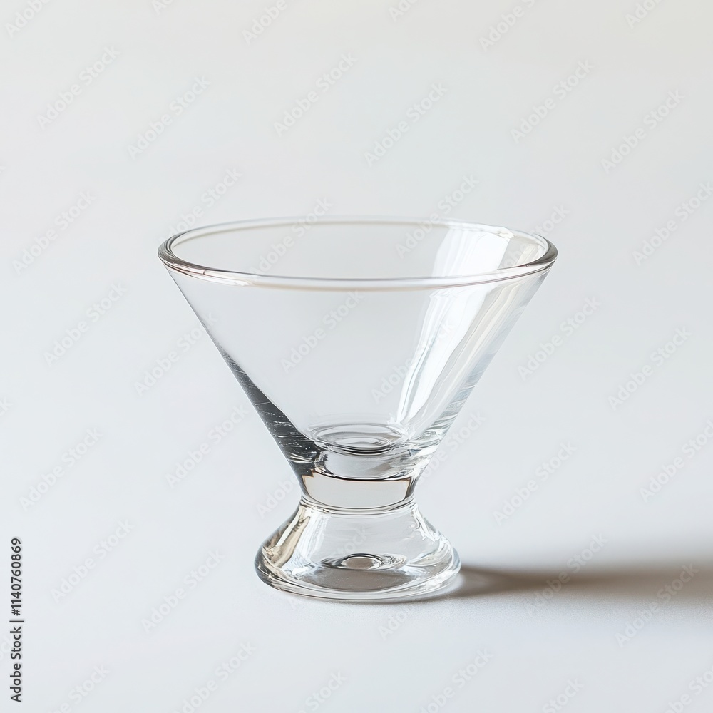 A small glass funnel with a thin, elegant spout and a clean finish on a white background A small glass funnel with a thin, elegant spout and a clean finish on a white background