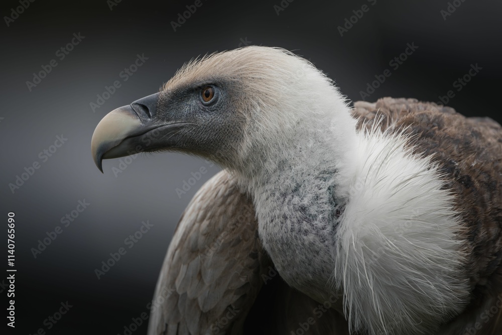 Close-up image of a vulture showcasing its detailed features Close-up image of a vulture showcasing its detailed features