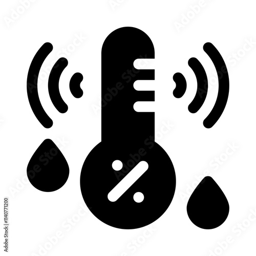 humidity glyph icon