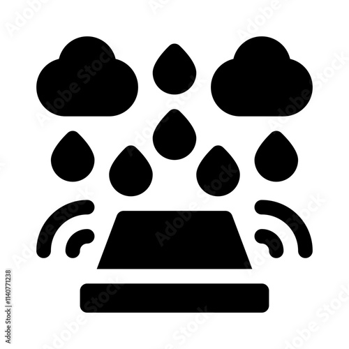 rain glyph icon