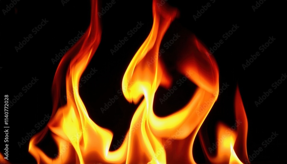 Bright Glowing Flames Close-Up on Black Background. Dramatic Fire Elements for Concepts of Heat, Passion, Danger, Survival, Energy, and Nature’s Power. Ideal for Visual Storytelling or Backgrounds Bright Glowing Flames Close-Up on Black Background. Dramatic Fire Elements for Concepts of Heat, Passion, Danger, Survival, Energy, and Nature’s Power. Ideal for Visual Storytelling or Backgrounds
