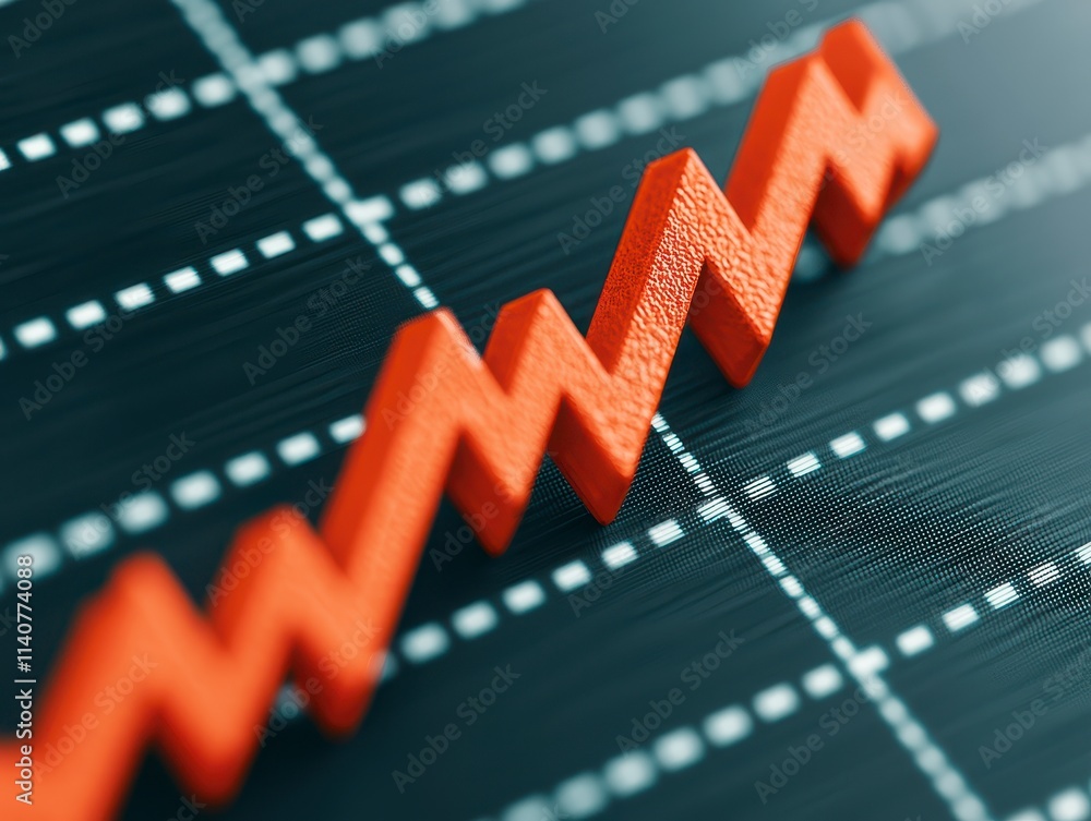 Upward Trending Graph Showing Growth and Progress Upward Trending Graph Showing Growth and Progress
