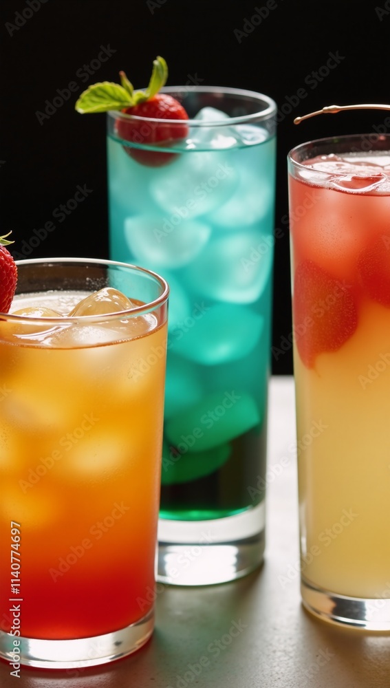Vibrant beverages featuring fruit-infused cocktails mocktails Vibrant beverages featuring fruit-infused cocktails mocktails