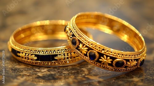 Indian design gold bangles decorative