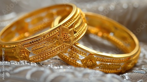 Indian design gold bangles decorative