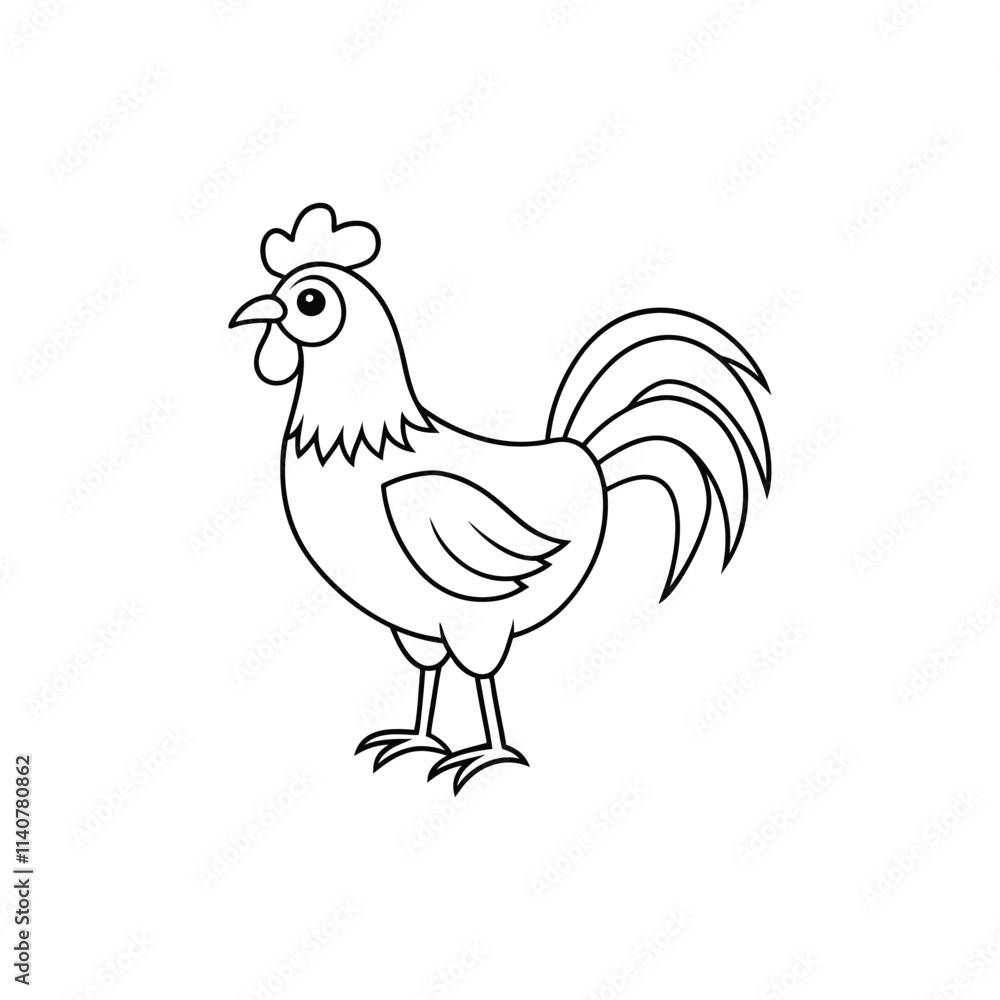 Vector illustration of a rooster Vector illustration of a rooster
