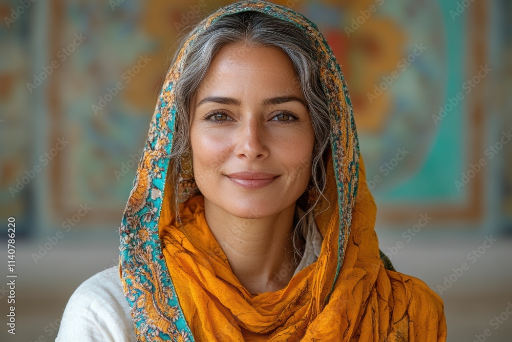 Smiling rural Indian woman in vibrant traditional attire, isolated on a clean white background, exuding warmth and charm.