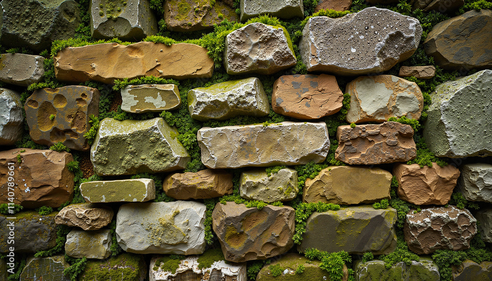 Stone wall textures with various shapes, colors, and patterns Stone wall textures with various shapes, colors, and patterns
