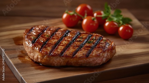 The Grilled Steak with Tomatoes