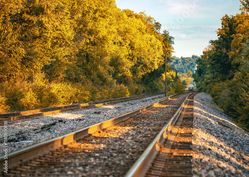 Railroad on Autumn Day