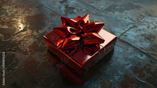 Red Gift Box 3D Render Illustration