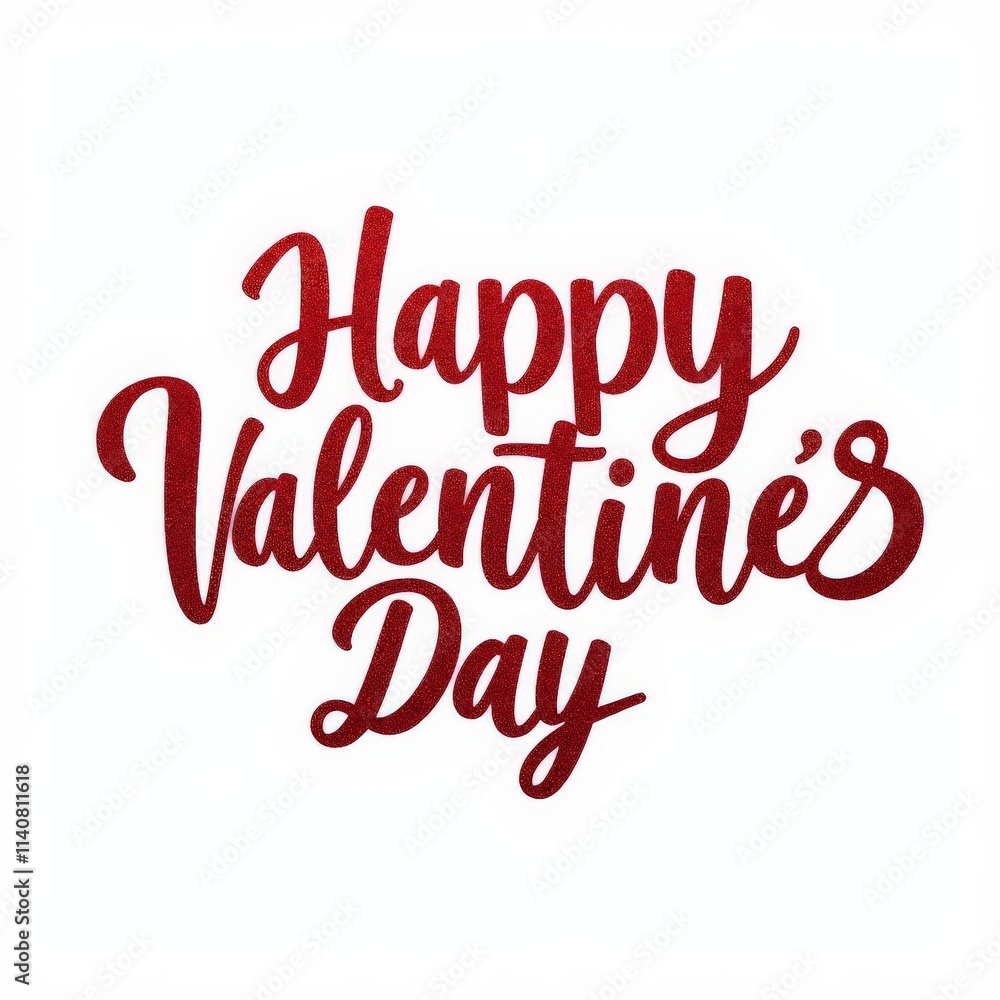 A red and white Valentine's Day sign with hearts A red and white Valentine's Day sign with hearts