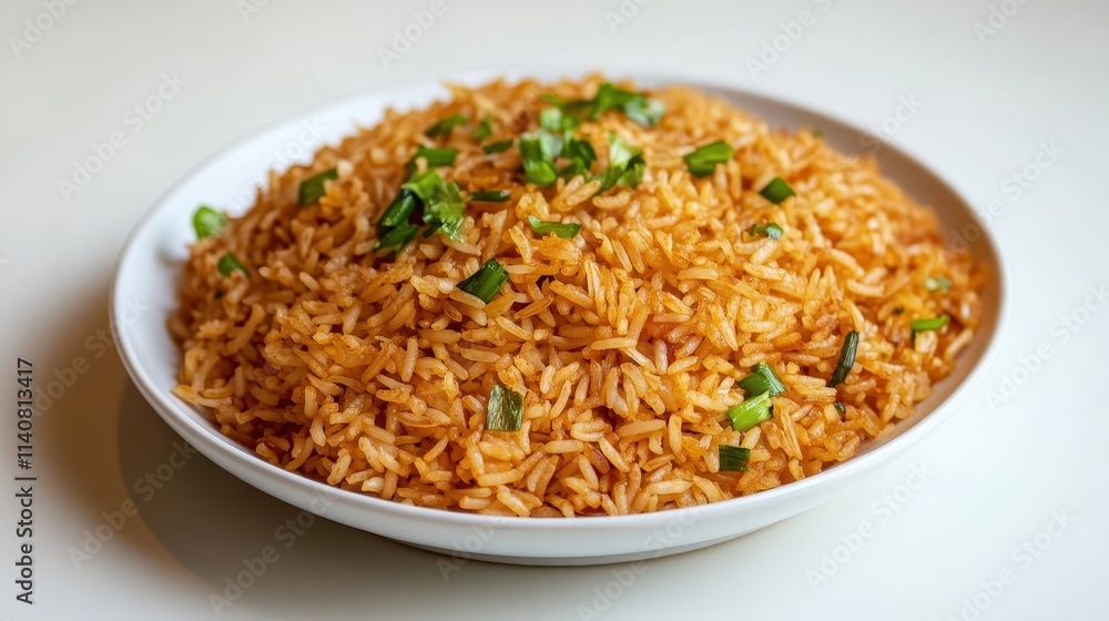 Golden Spanish Fried Rice with Aromatic Spices Golden Spanish Fried Rice with Aromatic Spices
