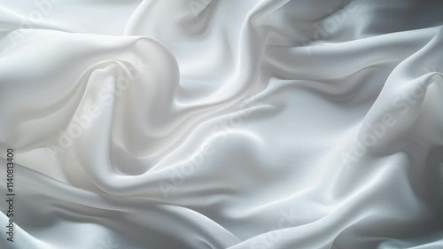 White fabric with a very large amount of folds, wallpaper animation