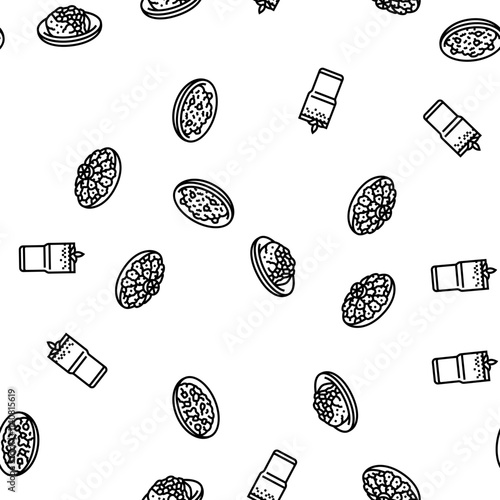 turkish cuisine food meal vector seamless pattern thin line illustration