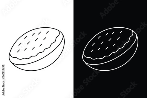 Arepas icon vector on White Background ,Vector Art Illustration on white background.