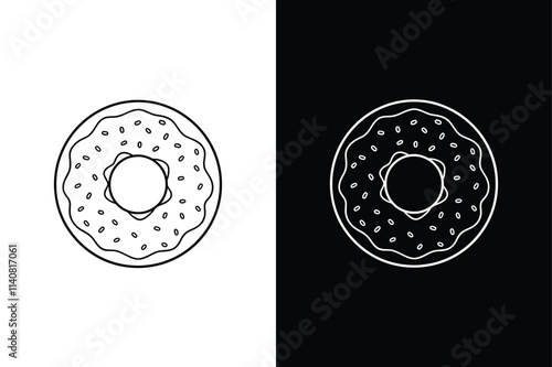 Bagel icon vector on White Background ,Vector Art Illustration on white background.