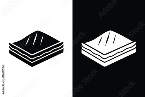 Baklava icon vector on White Background ,Vector Art Illustration on white background.