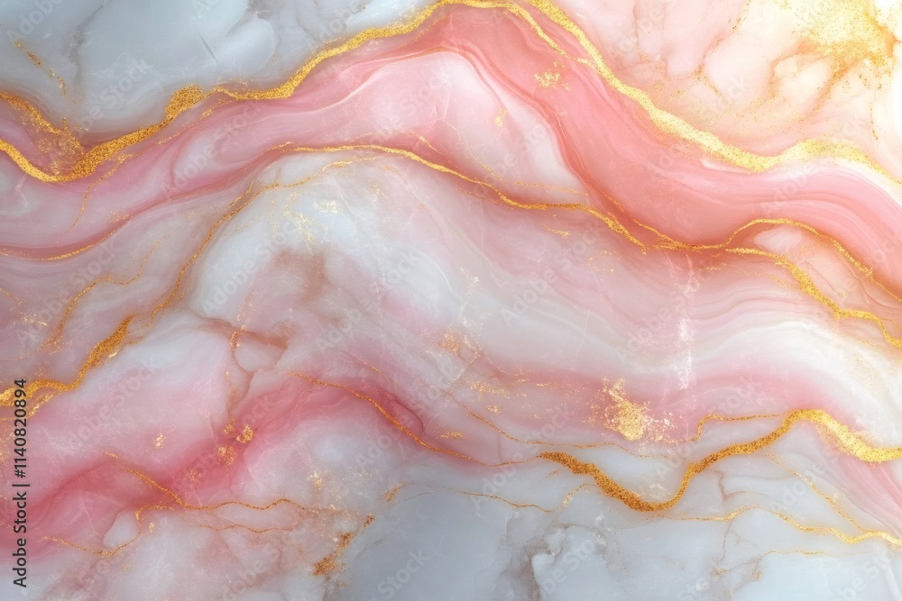 Pink and gold marble texture creating a luxurious background Pink and gold marble texture creating a luxurious background