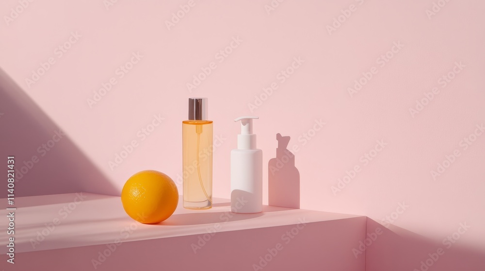 Pink Surface Skincare Routine Products - Citrus-infused skincare, radiant glow, natural beauty, pampering ritual, healthy skin. Pink Surface Skincare Routine Products - Citrus-infused skincare, radiant glow, natural beauty, pampering ritual, healthy skin.