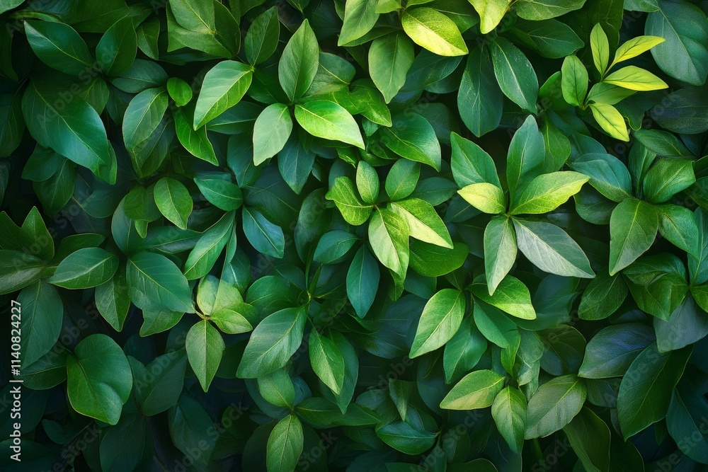 Green leaves creating a vibrant natural background texture Green leaves creating a vibrant natural background texture