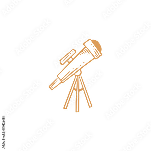 vector illustration of a telescope